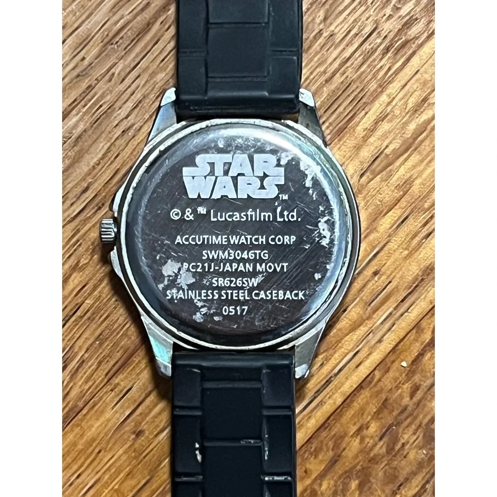 Star Wars BB-8 Watch Accutime SWM3046TG Black Silicone Strap Japanese Movement